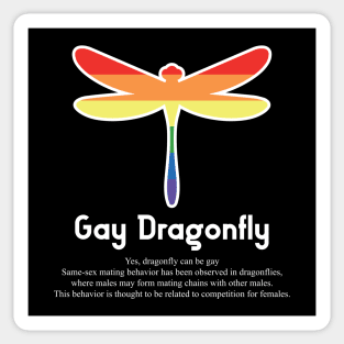 Gay Dragonfly G7w - Can animals be gay series - meme gift t-shirt Sticker